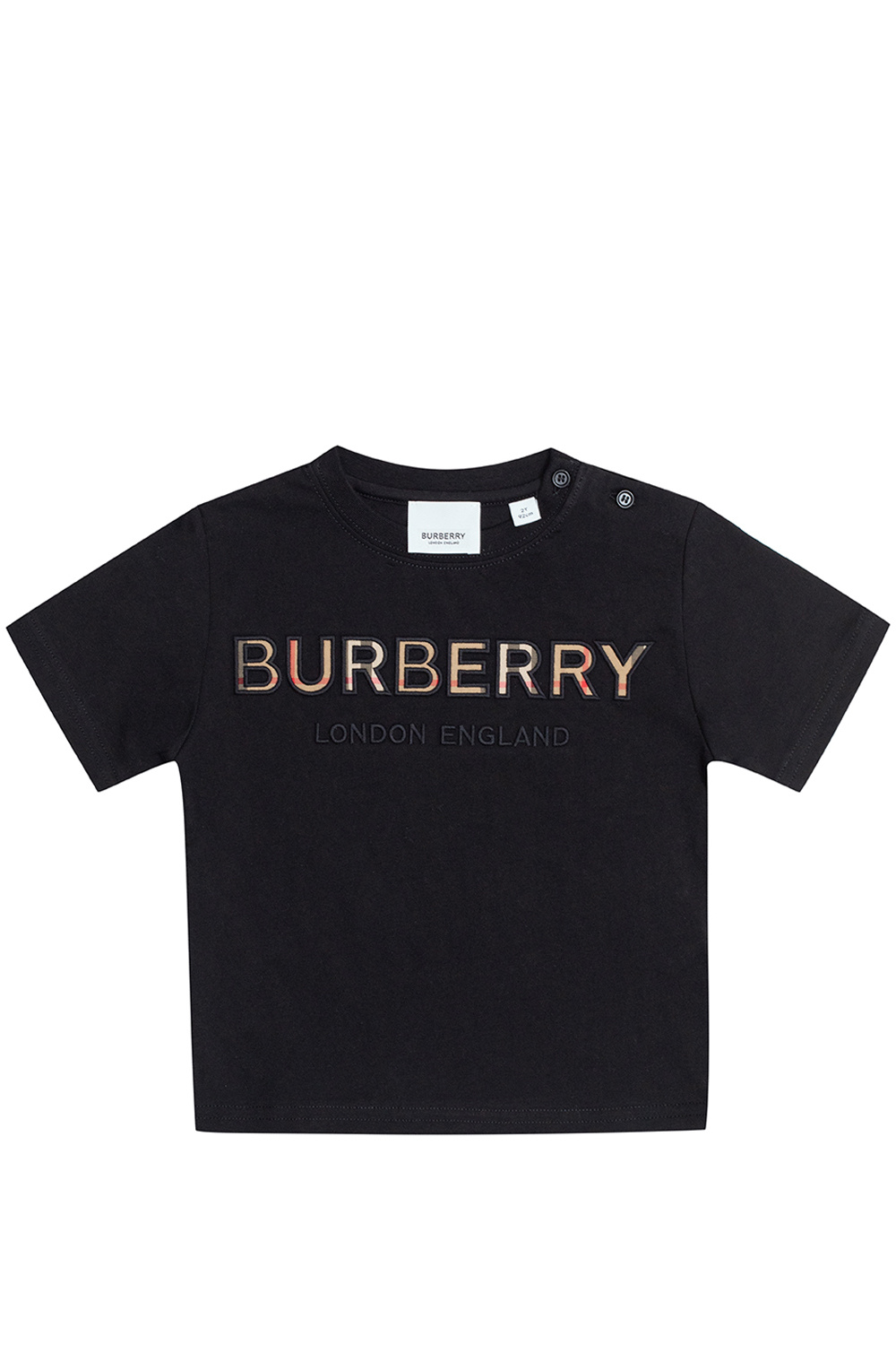 Black T shirt with logo Burberry Kids Burberry Burberry Be2316 Bordeaux Pale Gold Glasses Biname fmedShops NZ